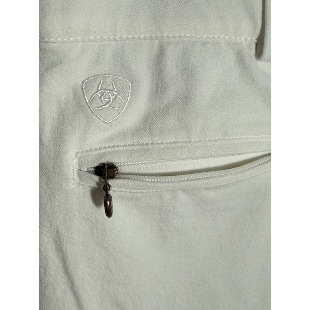 Ariat Womens White Full Seat Equestrian Riding Breeches Pants Size 26R - Picture 3 of 5